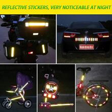 10pcs Reflective Stickers, Super Reflective, Suitable For Reflective Belts Of Cars, Trailers, Trucks, Bicycles, Motorcycles, Outdoor Waterproof Reflective Stickers, Outdoor Cycling, Bicycle Decoration - Multicolor - View 6
