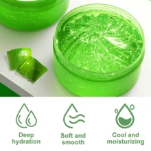 1支芦荟凝胶，低刺激配方，富含矿物质，天然植物保湿霜，适用于身体和面部，舒缓干燥肌肤，不油腻，男女通用保湿霜 - 多色 - 查看 5