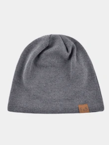 1 Stück Herren einfarbige lässige Street Hip Hop Beanie Mütze für den Herbst