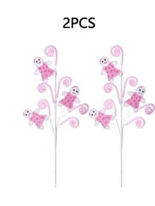 1/2/4/6 buc Crăciun roz turtă dulce om de zăpadă ramură decorare brad de Crăciun decorare turtă dulce Crăciun sărbătoare decorare casă decorațiuni de Crăciun camera decor iarnă