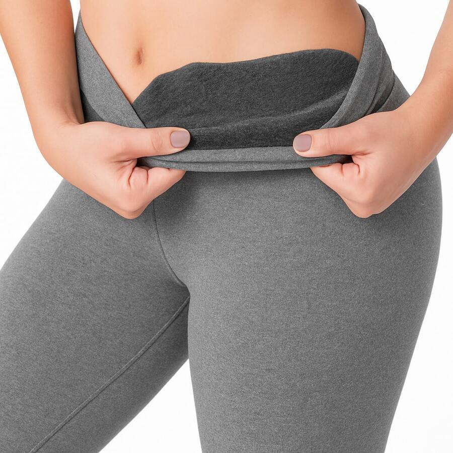 Warm, Plush, Flannel Thermal Fitness Pants For Sports And The Gym, Sizes S To XL - Xám - Xem 1