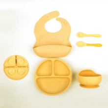 Conjunto de vajilla de silicona personalizado, conjunto de alimentación con nombre, babero de silicona grabado, conjunto de destete con dibujos animados para niña/niño pequeño, conjunto de alimentación con nombre, perfecto para la escuela y la familia