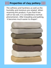 500g/Pack Air Dry Clay Set, Pottery Sculpture DIY Craft Kit, 5 Colors Available, Suitable For Clay Art Teaching Materials,Back To School,School Supplies