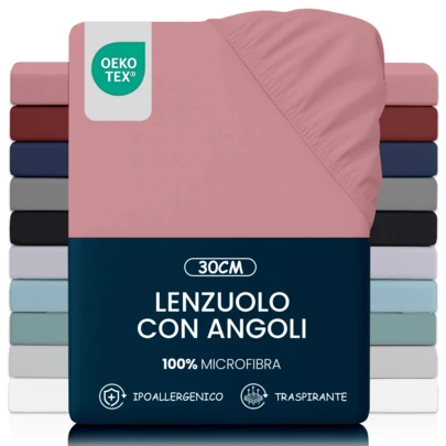 Farfallarossa Bedding Fitted Sheet - Bottom Sheet - Soft Microfiber - Shrinkage And Fade Resistant - Easy Care -1 Fitted Sheet Only