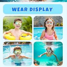 2pcs Kids Swimming Goggles Set, Anti-Fog High Definition Children Swimming Goggles, Leak-Proof Wide Angle Swimming Goggles, Suitable For 3-14 Years Old Kids Swimming Accessories - Multicolor - View 6