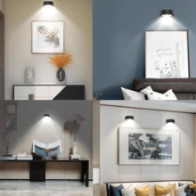 3pcs Battery Powered Painting Light, Magnetic LED Painting Light Wall Light With Remote Dimming And Timer, Frame Painting Art Display Light With 3 Lighting Modes, Wall Decoration Light(Excluding Batteries) - Multicolor - View 9