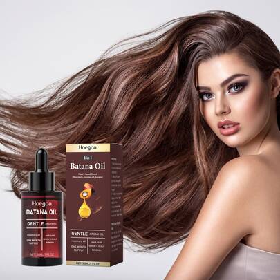 1 Chai 30ml Dầu dưỡng tóc Batana, dầu dưỡng tóc giàu dưỡng chất, dưỡng ẩm và nuôi dưỡng tóc hư tổn, tăng cường sợi tóc, được làm giàu với Keratin, cải thiện chất lượng tóc, phục hồi sức sống cho tóc, ngăn ngừa rụng tóc, giúp tóc dày hơn, phù hợp với mọi loại tóc.