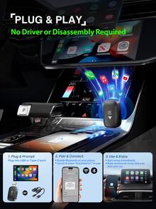 REMAX 2-In-1 Wireless CarPlay & Android Auto Adapter; Plug & Play For IPhone/Android; Lag-Free Connection; Mini Size With Extension USB-C/Type-C; Fits 900+ Cars; - Nhiều màu - Xem 2