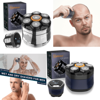 1pc USB Rechargeable Multi-Function Electric Bald Head Shaver, Men's Portable Electric Shaver Razor