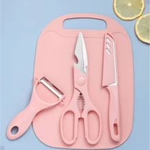 Kit Cozinha Completo Faca Tesoura Descascador E Tábua - Sortido - Visão 7