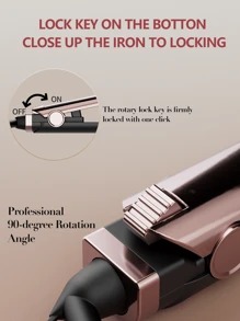 Prancha alisadora de cabelo de 1 polegada com placas flutuantes 3D de cerâmica, chapinha e modelador de cachos 2 em 1 com 15 temperaturas para todos os tipos de cabelo, chapinha com visor LCD, bivolt, desligamento automático, presente de Natal para mulheres.