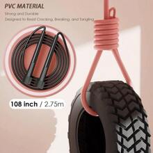1 pieza Cuerda de saltar ajustable para fitness - para mujeres, hombres, cuerda de saltar, para ejercicio, boxeo, entrenamiento. Cuerda de saltar rápida para adultos, accesorios de gimnasio