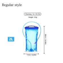 WRELS 1L/1.5L/2L/3L Large - Capacity Foldable Water Bladder - That Can Be Carried By Hand Or On The Back, For Biking, Hiking, Running And Traveling