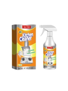 JUE FISH 60ml/120ml Kitchen Foaming Cleaner, Grease Remover For Stove, Oven, Pots And Pans. Effectively Dissolves Stubborn Burnt-On Food And Grime, Keeps Kitchen Utensils Sparkling Clean.