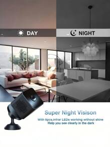 1 件 480p 高清迷你立方体摄像机，红外夜视无线 WiFi 摄像机，带热点，循环录制，450mAh 电池持久耐用，仅 2.4G 网络，高清夜视，远程监控，运动检测，支持 SD 卡存储，适用于家庭、汽车、办公室等场景，在线