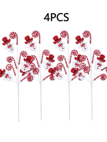 1/2/4/6 buc Crăciun roz turtă dulce om de zăpadă ramură decorare brad de Crăciun decorare turtă dulce Crăciun sărbătoare decorare casă decorațiuni de Crăciun camera decor iarnă