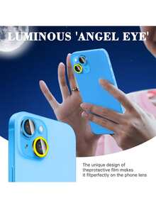 Yezodawee 9 piezas de protectores de lente de cámara luminosos y coloridos que brillan en la oscuridad, de aleación de aluminio, compatibles con 17 Pro Max/17 Pro/17 Air/17/16 15 14 13 12 11 Pro Max Plus