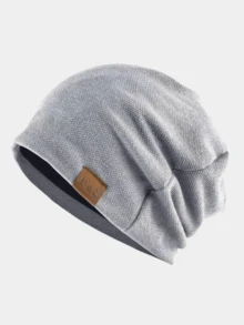 1 Stück Herren einfarbige lässige Street Hip Hop Beanie Mütze für den Herbst
