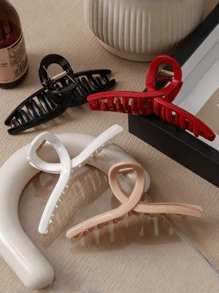 4pcs/1pc Fashionable Soft Silicone Hair Claw, Durable Anti-Fall Protective Hair Clip, Suitable For Gifts, Vacation, Photography Hair Accessories Fall Claw Clip Fashion Hair Clip Autumn Hair Clutch Winter Accessories Bows