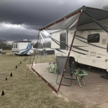 Tela impermeable, tela a prueba de lluvia, enlace de extensión de toldo de caravana, cuenta exterior transparente a prueba de lluvia, con material resistente al viento y a la intemperie, duradero, esencial para caravana al aire libre en clima lluvioso y ventoso, camping, caravana, balcón, muebles de jardín, invernadero y almacenamiento de leña en invierno