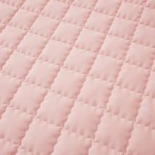 2件装防水防污防油绗缝无拉链枕套，不起球，信封式枕套，无拉链，柔软透气，防水，无异味，无噪音 - 曲線格-淺粉 - 查看 6