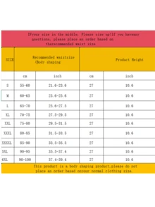 Waist Belt Trainer, Body Shaping Suit, Abdominal Shaping Sheath, Women's Abdominal Control Waist Belt Gym Gym Accessories Fajas Lumbares - Black - View 6