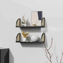 1 pieza Estantería flotante, estante de pared para decoración de baño, dormitorio, sala de estar y plantas, estantería flotante de madera para almacenamiento en la pared