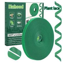 1 件 5 米/196 英寸绿色花园麻绳带，可重复使用植物扎带，适用于攀爬植物、棚架、番茄植物支撑、花园扎带、家庭、办公室、温和植物护理