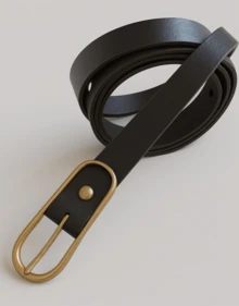 Women's Casual Plus Size Genuine Leather Belt Elegant Gold Oval Buckle For Looks - 黑色 - 查看 3