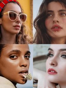 CIZME 1 Set Fashionable Titanium Alloy Threadless Nose Stud CZ Nose Ring, Flat Back Stud Earrings, CZ Nose Bone, Nose Wing, Cartilage Earrings, 20G 18G 16G Cubic Zirconia Lip Ring, Medusa Lip Ring, Threadless Lip Stud, Piercing Taper, Suitable For Daily Wear - Lip Studs - View 7