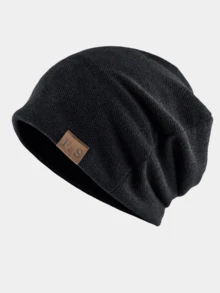 1 Stück Herren einfarbige lässige Street Hip Hop Beanie Mütze für den Herbst
