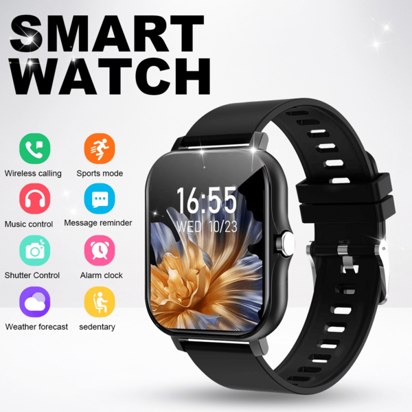 Smart Watch Full Touch Screen: Wireless Call, Pedometer, Music Control, Games, Fitness Smart Bracelet For Android/ IOS Phones, Perfect For Women & Men.180mAh Battery,It Is A Suitable Gift Choice For Various Festivals Such As New Year, Valentine's Day, Easter, Mother's Day, Father's Day, Halloween, Thanksgiving Day And Christmas