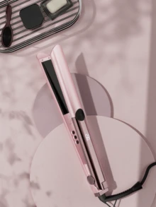 Prancha alisadora de cabelo de 1 polegada com placas flutuantes 3D de cerâmica, chapinha e modelador de cachos 2 em 1 com 15 temperaturas para todos os tipos de cabelo, chapinha com visor LCD, bivolt, desligamento automático, presente de Natal para mulheres.