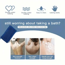 2件/1件非洲网状去角质浴巾套装，双面设计，可轻柔/粗磨去角质，有效身体磨砂，淋浴背部磨砂器，优质网状材料，方便系带设计，丝瓜络浴巾，身体海绵，令肌肤光滑，适合日常使用。 - 彩色 - 查看 7