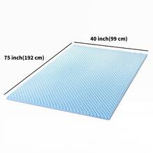 2025 Newest 40x75 Inch Queen-Size Cooling Gel Memory Foam Mattress Pad - Egg Crate Comfort Curve Design, Breathable Pressure Relief Bed Topper, Suitable For Home, Kids' Room, Living Room & Camping, Twin Mattress, Queen Mattres
