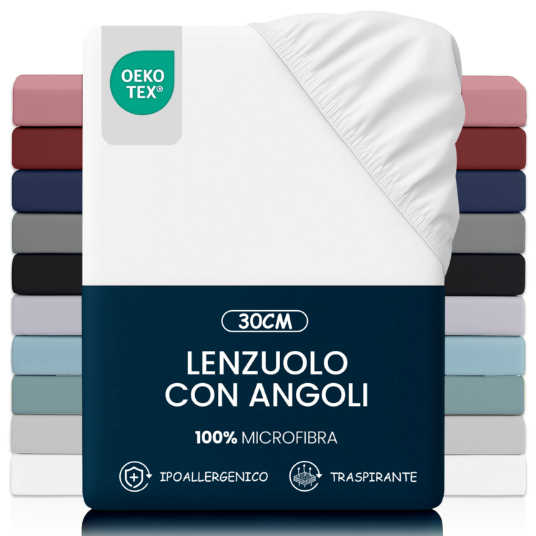 Bedding Fitted Sheet - Bottom Sheet - Soft Microfiber - Shrinkage And Fade Resistant - Easy Care -1 Fitted Sheet Only - White - View 1