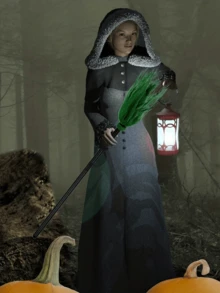 1 pieza Escoba de bruja/Escoba mágica multicolor desmontable con diseño de malla, unisex, adecuada para baile de disfraces/fiesta temática/disfraz de Halloween/fiesta de Navidad - Multicolor - Ver 3