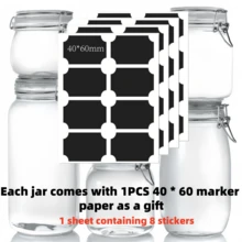 Airtight Food Storage Containers 2/3 Packs - 500ml/750ml/1000ml Thick Glass Jar With Locking Lids, Leakproof Dry Food Canister For Tea Coffee Flour Honey | Reusable Pantry Organizers, Kitchen Jars + Chalkboard Labels (Buy 1 Set Get Free Bonus)