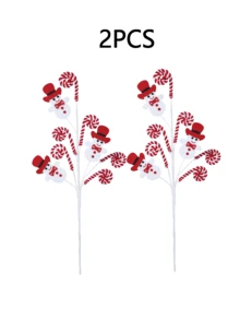 1/2/4/6 buc Crăciun roz turtă dulce om de zăpadă ramură decorare brad de Crăciun decorare turtă dulce Crăciun sărbătoare decorare casă decorațiuni de Crăciun camera decor iarnă