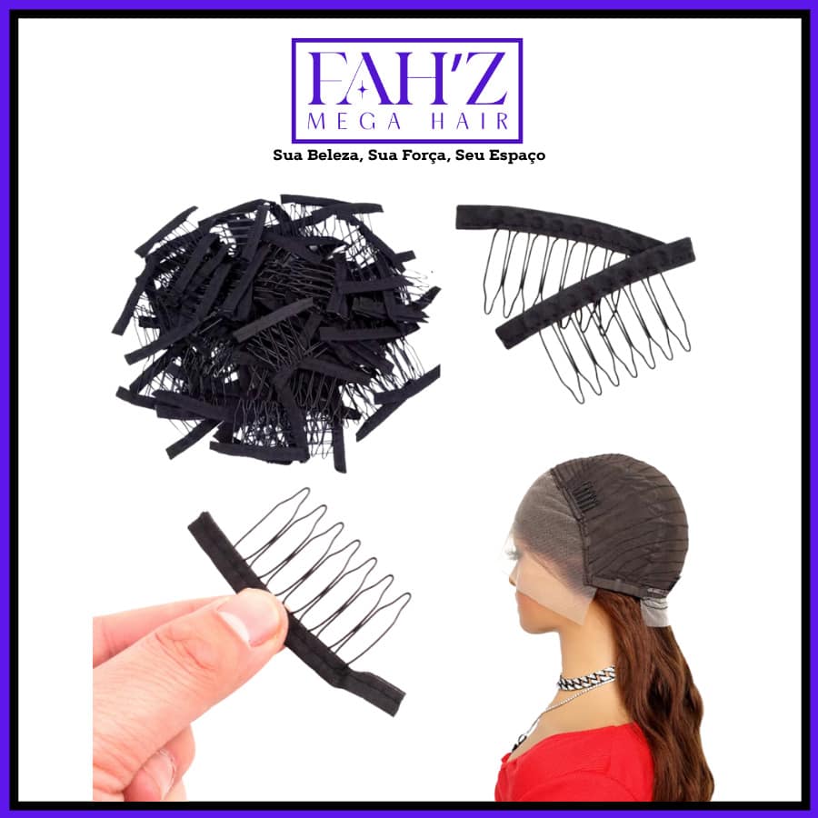 03 Units Of Comb For Making Wigs, Front Lace And Hairpieces, Clips For Wigs, For Hair Extensions - màu đen - Xem 1