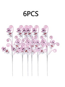 1/2/4/6 buc Crăciun roz turtă dulce om de zăpadă ramură decorare brad de Crăciun decorare turtă dulce Crăciun sărbătoare decorare casă decorațiuni de Crăciun camera decor iarnă