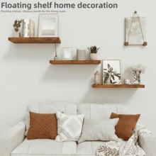 [1/2/4 件套 / 厚度 0.59 英寸 * 宽度 5.8 英寸 * 长度 15.7 英寸] 浮动壁挂式储物架，1 层浮动架，展示架，书架，相框装饰架，厨房香料瓶收纳架，办公室小雕像展示架，卧室床头柜装饰架，棕色/黑色/白色可选，适用于卧室/厨房/书房/客厅/浴室]