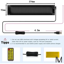 Programable Pantalla Flexible Led Devil Ojos 37.4x9.2cm 1pcs - Negro - Ver 2