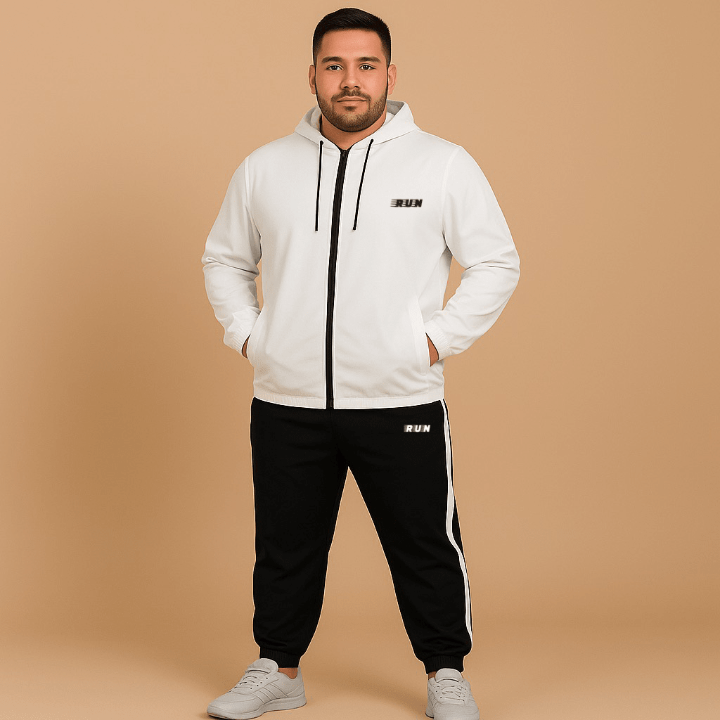 Men's Plus Size Sports Set RUN | Waterproof Windbreaker Jacket + Tactel Jogger Pants With Elastane Cuff – Winter G1 To G4 - 銅色 - 查看 2