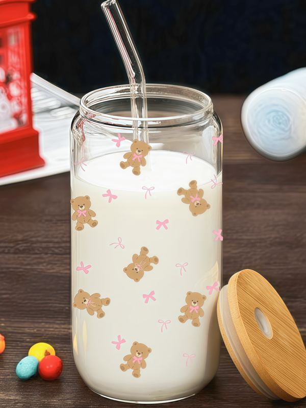 Glass Cup, High Borosilicate Glass, Sealed Bamboo Lid And Straw Cup, Reusable, Cold And Heat Insulation,Summer Outdoor, Suitable For Offices And Schools, For Coffee, Tea, Beer, Juice, Hot And Cold Drinks, Smoothies, Etc. Suitable For Parties, Festivals, Thanksgiving, Teachers' Day, Halloween, Christmas, Festival Gifts, For Mom, Lover, Boyfriend And Girlfriend Best Friend, A Gift For The Bride. Coffee Cup, Mug, Water Bottle