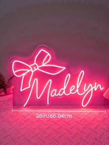 Đèn neon tên hình nơ hồng tùy chỉnh - Đèn LED trang trí tường cá nhân hóa, dùng nguồn USB, hoàn hảo cho phòng ngủ, bàn trang điểm, phông nền tiệc - Món quà lý tưởng cho Ngày Valentine, Kỷ niệm và Sinh nhật; Món quà hoàn hảo cho bạn gái, vợ, con gái, cô dâu, Giáng sinh, Lễ Tạ ơn và Halloween., Trang trí nhà cửa phòng khách - Nhiều màu - Xem 7