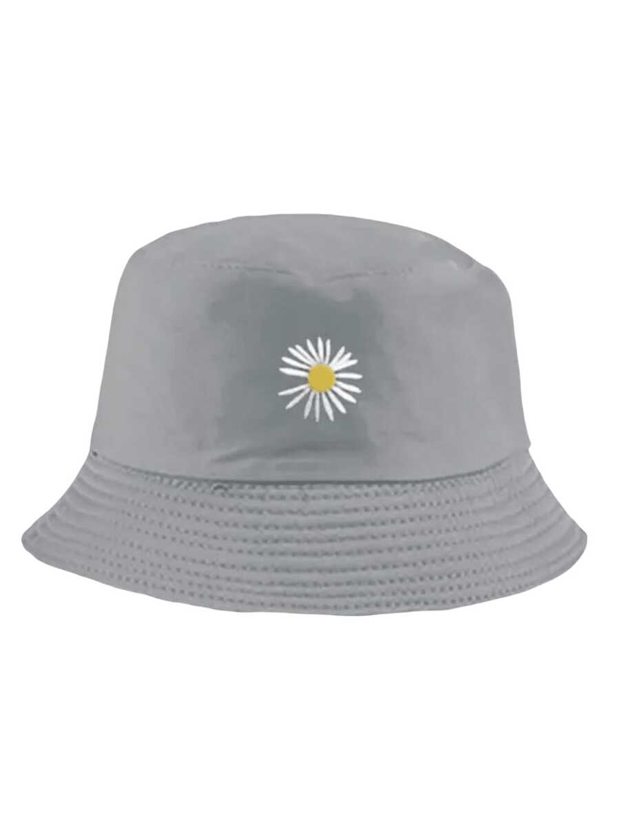 Women's Casual Bucket Hat Perfect Gift For Friends For Daily Wear - 灰色 - 查看 1