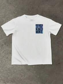 Mens Double Sided Graphic TShirt I'm Not Just Any Mike Printed Tee,Funny Statement Cotton Top For Casual Wear,Unique Gift Idea