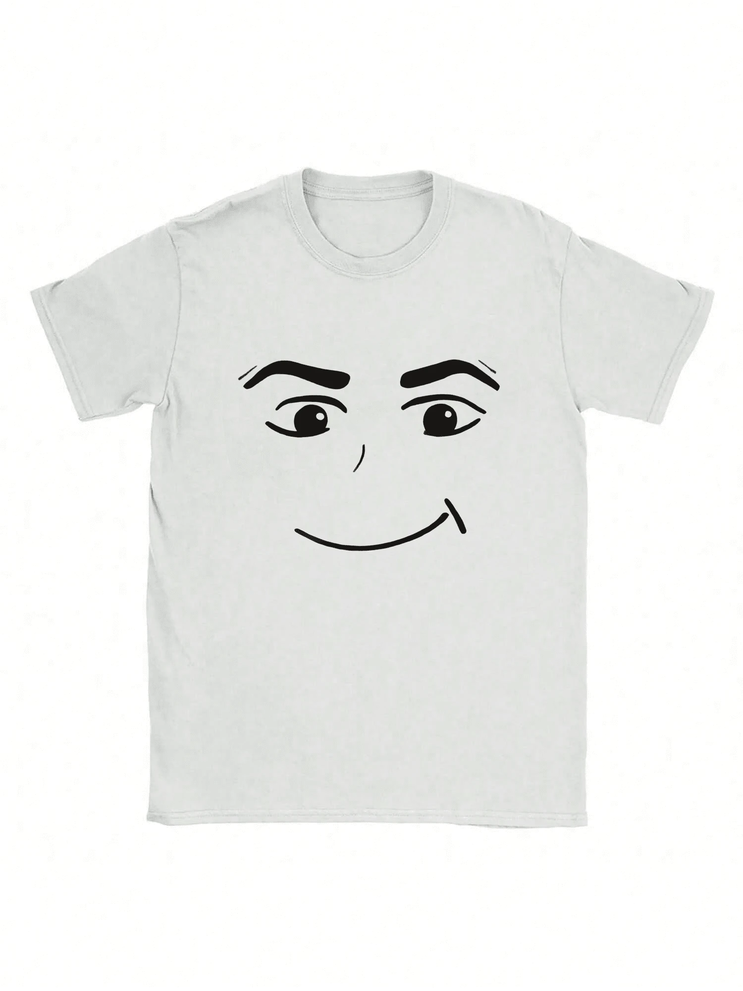 Robot Face T-Shirts Women Fun Tees Crew Neck Short Sleeve T Shirts Women Clothing Harajuku T Shirts - 白色 - 查看 1