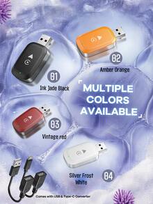 REMAX 2-In-1 Wireless CarPlay & Android Auto Adapter; Plug & Play For IPhone/Android; Lag-Free Connection; Mini Size With Extension USB-C/Type-C; Fits 900+ Cars; - Nhiều màu - Xem 8